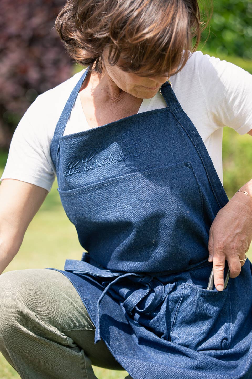 5 - pocket apron 75x66cm Denim jeans - Snedkerværktøj