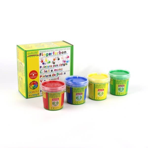 Nawaro finger paints, set of 4 A - red, yellow, green, blue - Snedkerværktøj