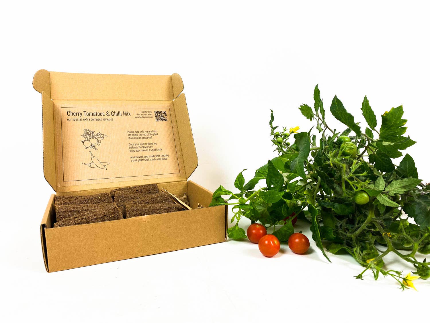 PlantPlugs │ Cherry Tomato & Chili Mix 8 Pack - Snedkerværktøj