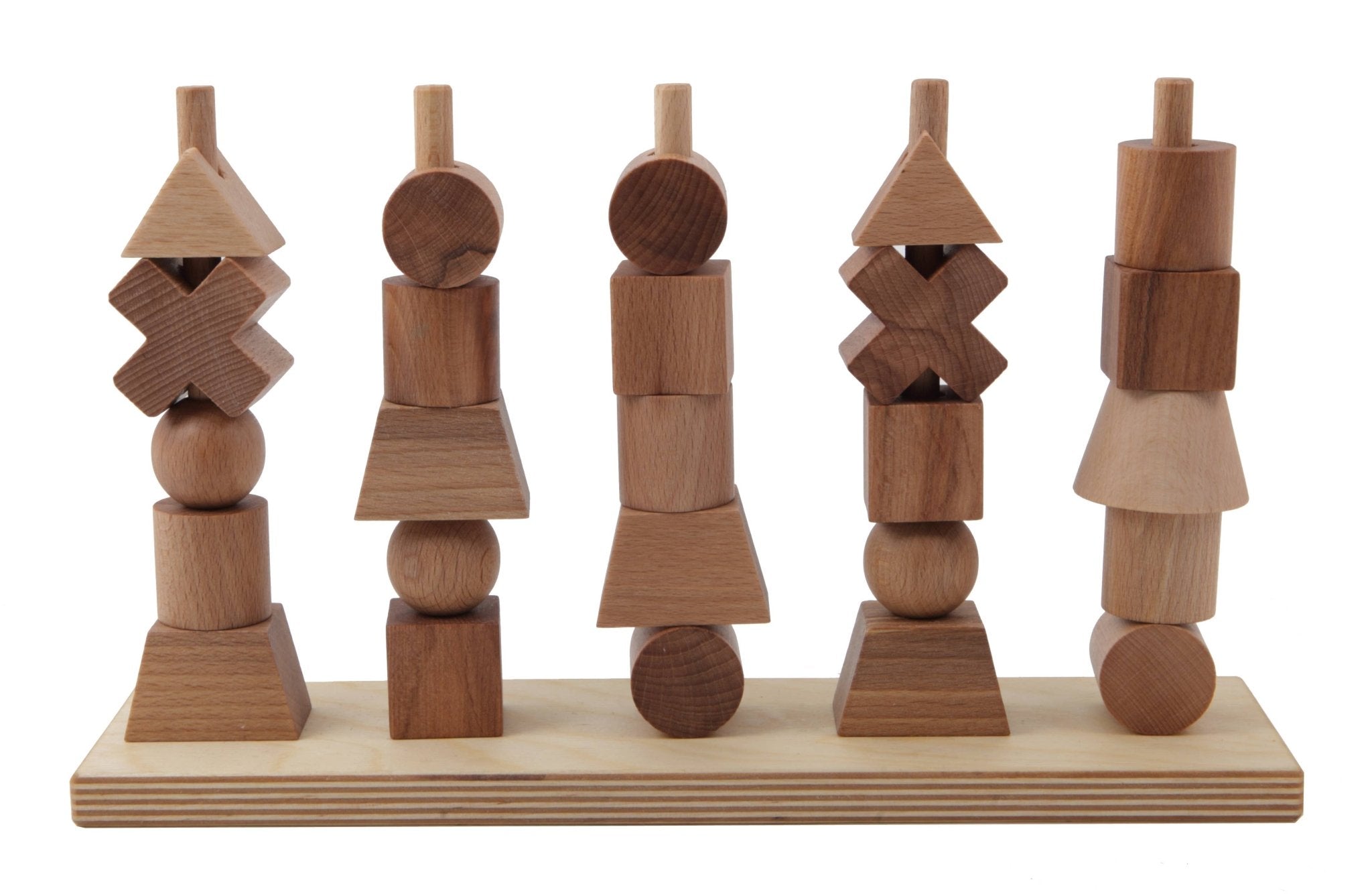 Stacking Montessori Toy Natural - Snedkerværktøj