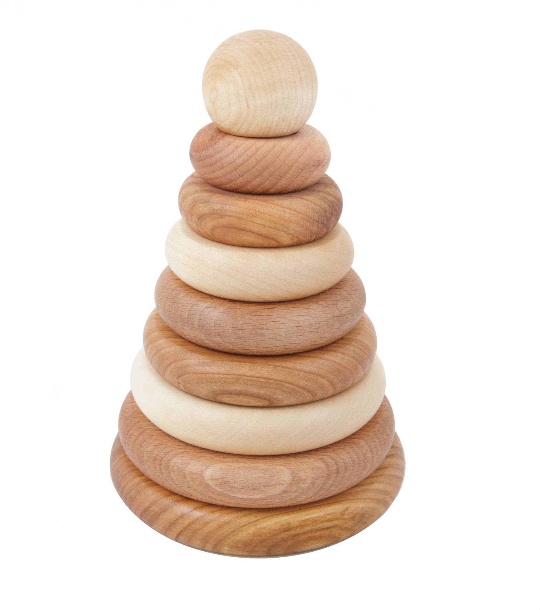 Stacking Montessori Toy Stacker Natural - Snedkerværktøj