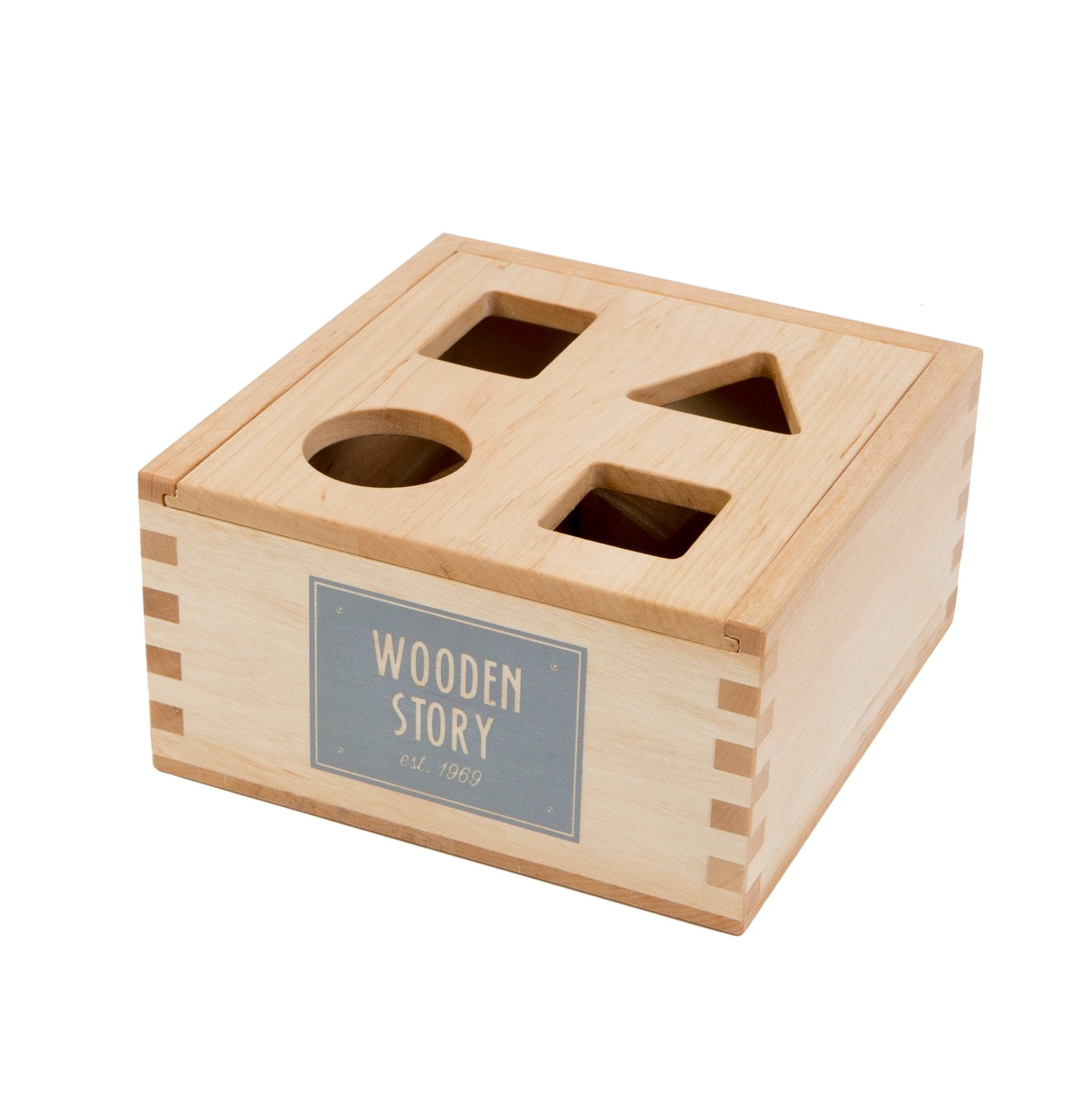 Stacking Montessori ToyShape Sorter Box Natural - Snedkerværktøj