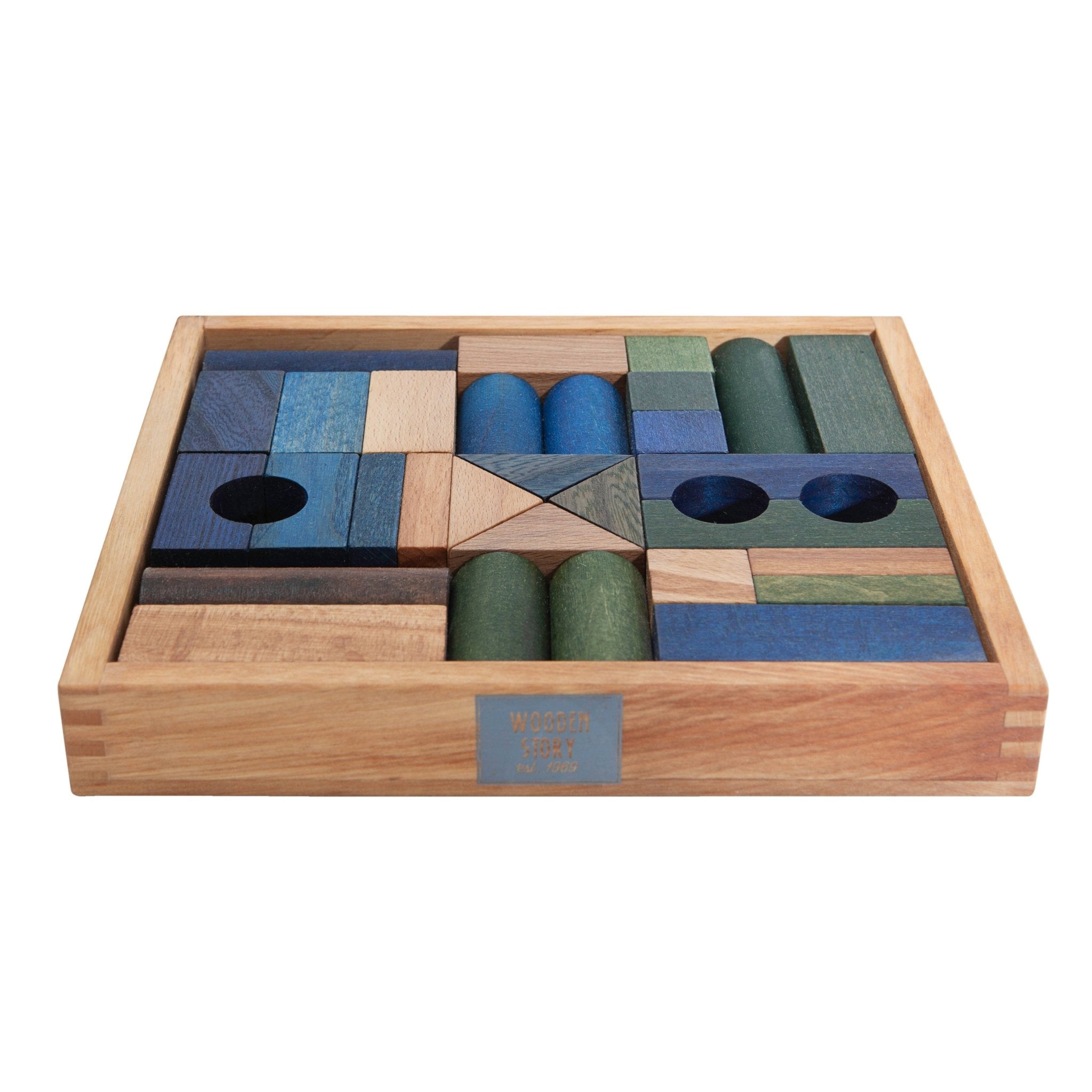 Wooden Blocks in tray 30 pcs, Cold - Snedkerværktøj