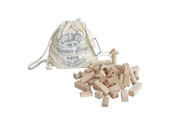 Wooden Raw Blocks In Sack - 50 pcs - Snedkerværktøj