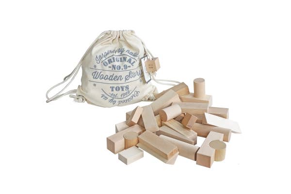 Wooden Raw Blocks In Sack XL - 30 pcs - Snedkerværktøj